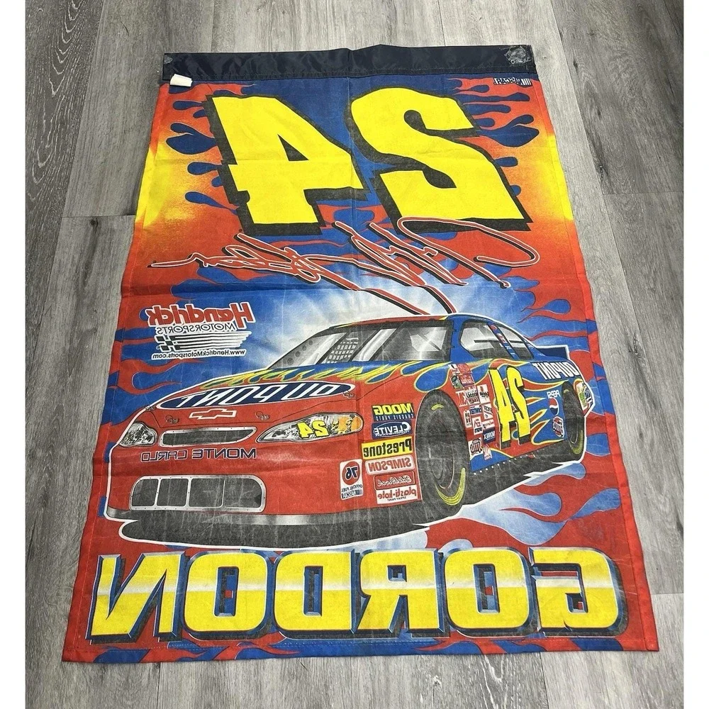 Vintage 90s NASCAR Jeff Gordon #24 Racing Garden Flag by WinCraft USA Made